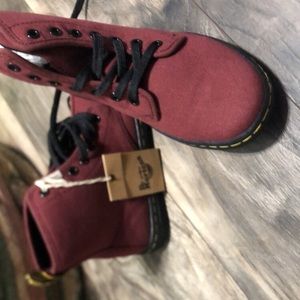 Burgundy Dr. Martens Sneakers